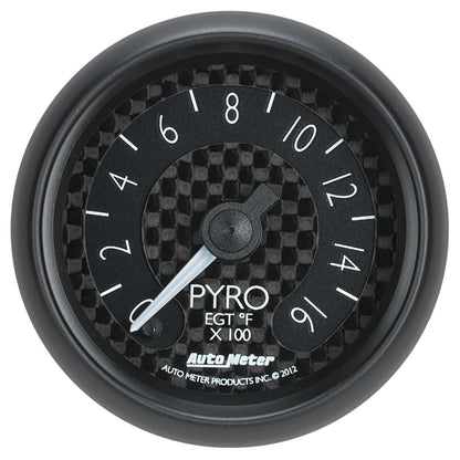 Autometer GT Series 52mm Full Sweep Electronic 0-1600 Deg F EGT/Pyrometer Gauge