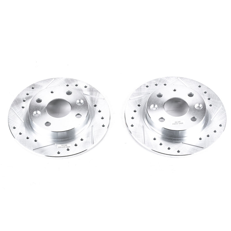 PowerStop Power Stop 90-93 Mazda Miata Rear Evolution Drilled & Slotted Rotors - Pair