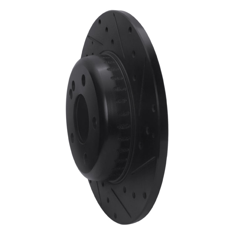 R1 Concepts R1 15-21 Mercedes-Benz C180 (Mexico) Rear Right Drilled & Slotted Black Brake Rotor