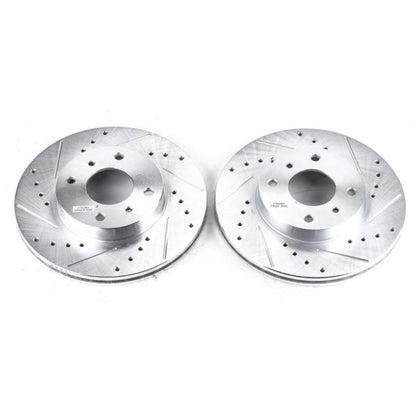 PowerStop Power Stop 99-02 Infiniti G20 Front Evolution Drilled & Slotted Rotors - Pair
