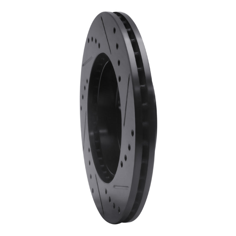 R1 Concepts R1 87-93 Mercedes-Benz 190E Front Left Drilled & Slotted Black Brake Rotor