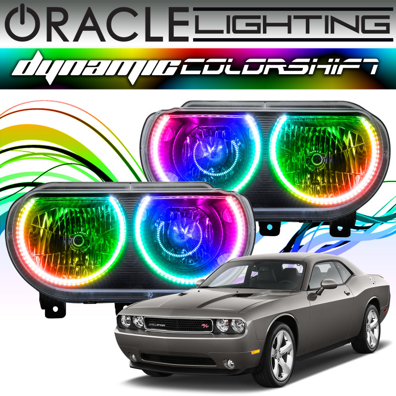 ORACLE Lighting Oracle Dodge Challenger 08-14 Halo Kit - Dynamic - Dynamic