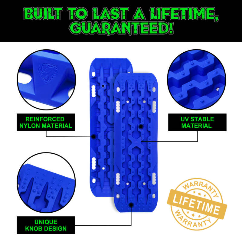 Rhino USA Recovery Traction Boards - Blue (Pair)