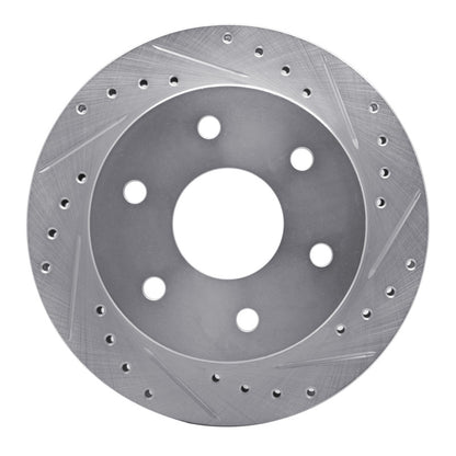 R1 Concepts R1 88-00 Cadillac Escalade Front Right Drilled & Slotted Silver Brake Rotor