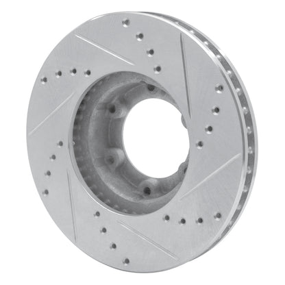 R1 Concepts R1 89-93 Toyota Pickup Front Left Drilled & Slotted Silver Brake Rotor