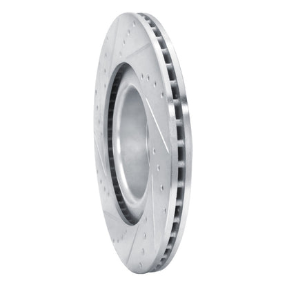 R1 Concepts R1 20-25 Tesla Model Y Front Right Drilled & Slotted Silver Brake Rotor