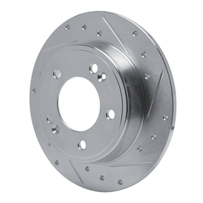 R1 Concepts R1 11-25 Hyundai Elantra Coupe Rear Right Drilled & Slotted Silver Brake Rotor