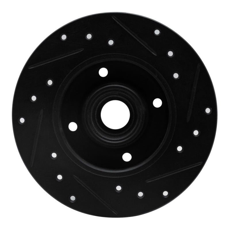 R1 Concepts R1 85-02 Volkswagen Cabrio Rear Left Drilled & Slotted Black Brake Rotor