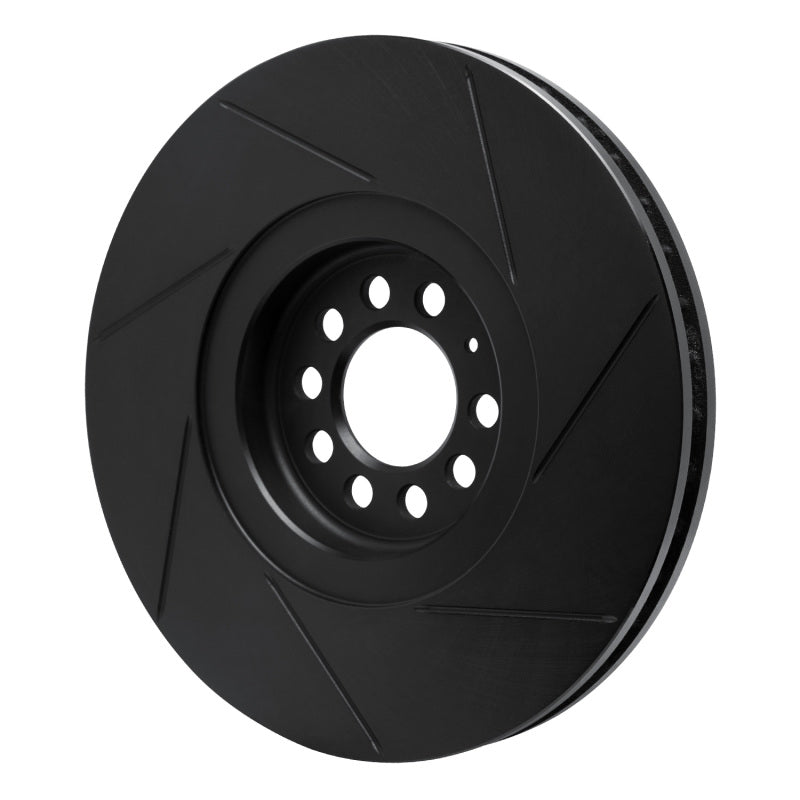 R1 Concepts R1 04-06 Volkswagen Golf Left Front Slotted Black Brake Rotor