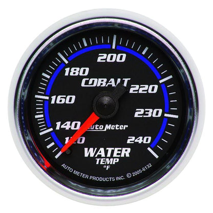 Autometer Cobalt 52mm 120-240 Deg F Mechanical Water Temperature Gauge