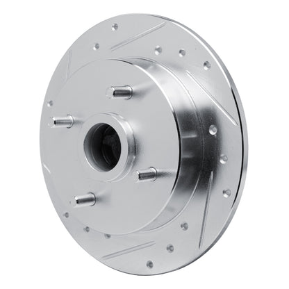 R1 Concepts R1 88-88 Nissan Maxima Rear Left Drilled & Slotted Silver Brake Rotor