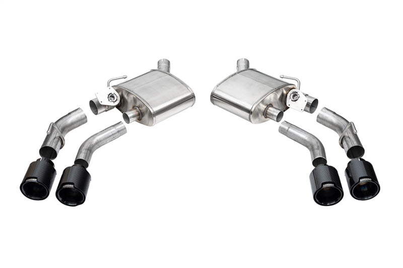 CORSA Performance Corsa 2016-2024 Chevrolet Camaro SS / ZL1 Valved Axle-Back Exhaust w/ Black Carbon Fiber Quad Tips