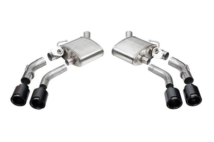CORSA Performance Corsa 2016-2024 Chevrolet Camaro SS / ZL1 Valved Axle-Back Exhaust w/ Black Carbon Fiber Quad Tips