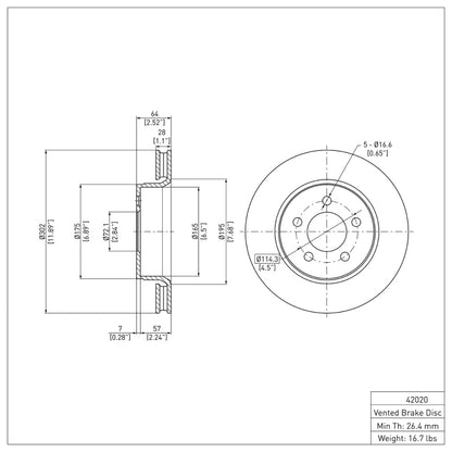 DFC 07-12 Dodge Nitro Front Brake Rotor