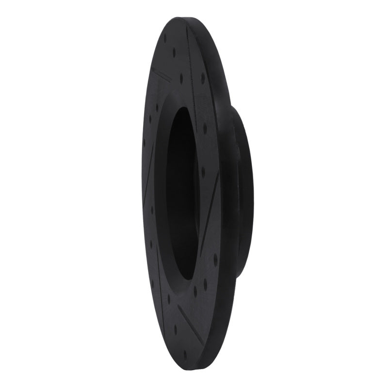 R1 Concepts R1 75-83 Toyota Pickup Front Left Drilled & Slotted Black Brake Rotor