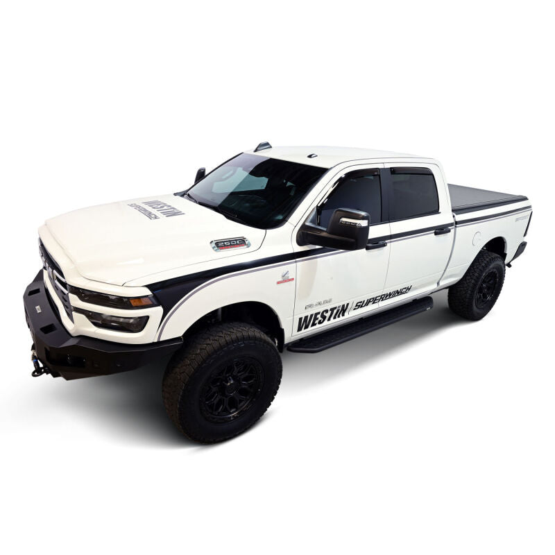 Westin 2009-2018 Dodge/Ram Crew Cab/Mega Cab In-Channel Wind Deflector 4pc - Smoke