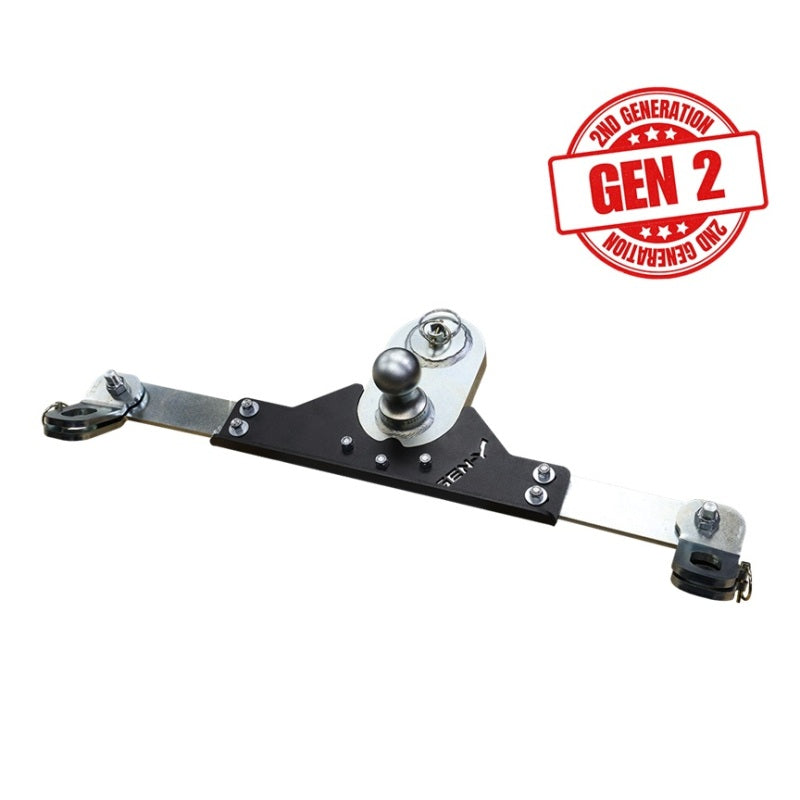 GEN-Y Hitch Gen-Y Dodge/RAM GoosePuck II 5in Offset Ball Puck Mount & 25K Towing w/Safety Chain Anchors