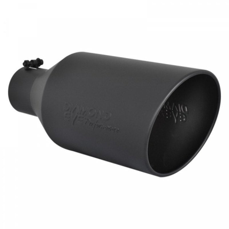 Diamond Eye Performance Diamond Eye TIP 5in-8inX18in BOLT-ON ROLLED ANGLE 15 ANGLE CUT DIAMOND EYE BLACK POWDER COATED