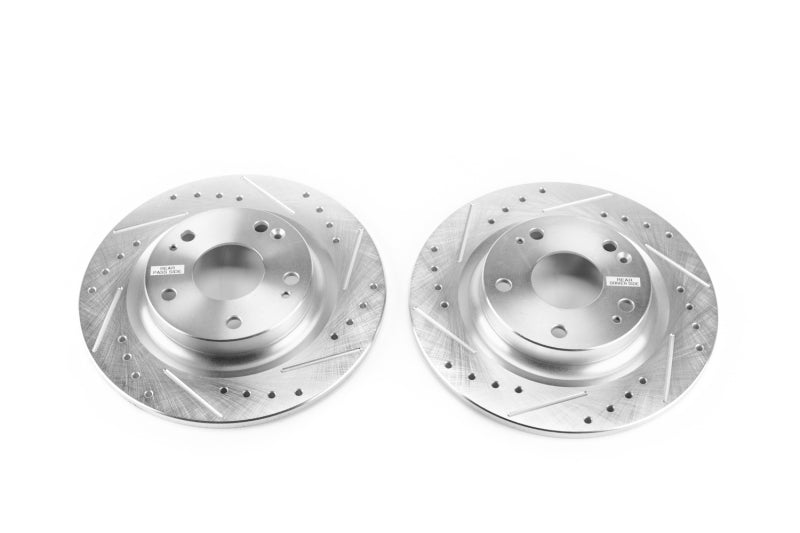 PowerStop Power Stop 17-18 Honda Civic Si Rear Evolution Drilled & Slotted Rotors - Pair