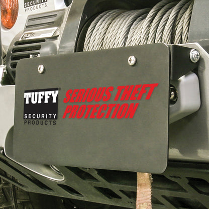 Tuffy Products Tuffy Flipup License Plate Holder- Winch W/Hawse- Blk