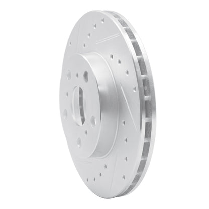 R1 Concepts R1 90-91 Toyota Celica Front Left Drilled & Slotted Silver Brake Rotor