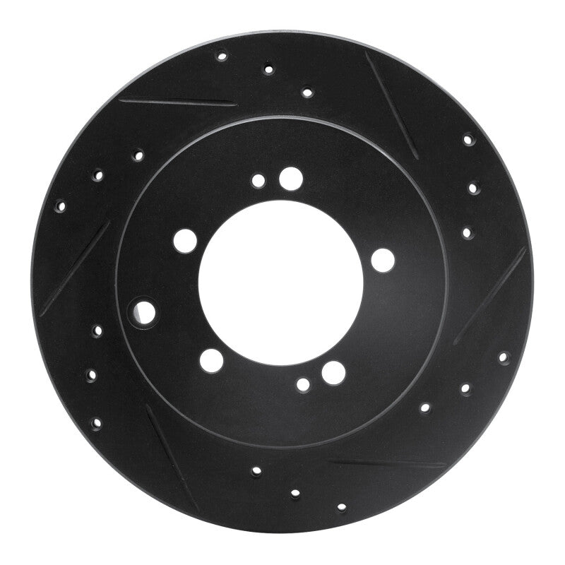 R1 Concepts R1 91-93 Dodge STEALTH Rear Right Drilled & Slotted Black Brake Rotor
