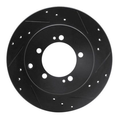 R1 Concepts R1 91-93 Dodge STEALTH Rear Right Drilled & Slotted Black Brake Rotor