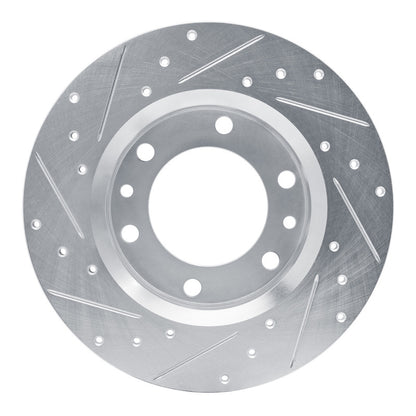 R1 Concepts R1 81-85 Toyota Pickup Front Right Drilled & Slotted Silver Brake Rotor