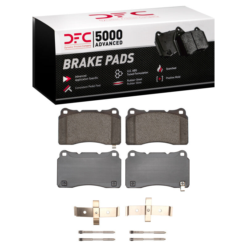 DFC 10-16 Hyundai Genesis Coupe Front 5000 Advanced Ceramic Brake Pads and Hardware Kit