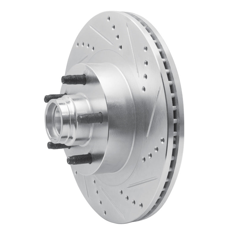 R1 Concepts R1 01-05 Ford Explorer Sport Front Right Drilled & Slotted Silver Brake Rotor
