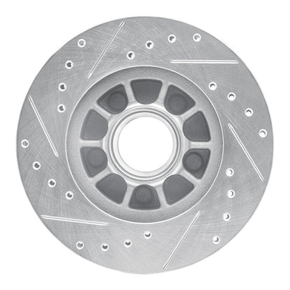 R1 Concepts R1 1983-1992 Ford Explorer Front Right Drilled & Slotted Silver Brake Rotor