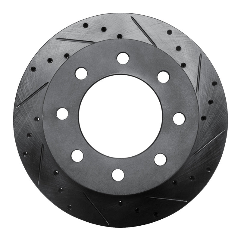 R1 Concepts R1 03-05 Chevrolet Silverado 1500 Rear Right Drilled & Slotted Black Brake Rotor