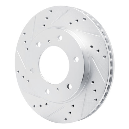 R1 Concepts R1 07-17 Mitsubishi L200 (Mexico) Front Left Drilled & Slotted Silver Brake Rotor