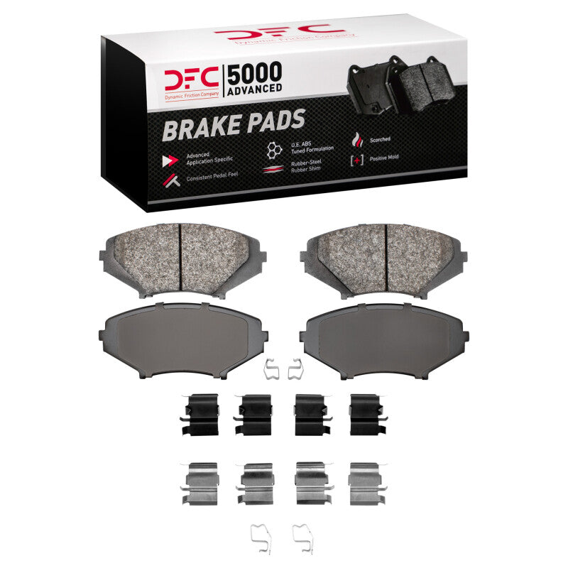 DFC 04-11 Mazda RX-8 Front 5000 Advanced Semi Metallic Brake Pads and Hardware Kit