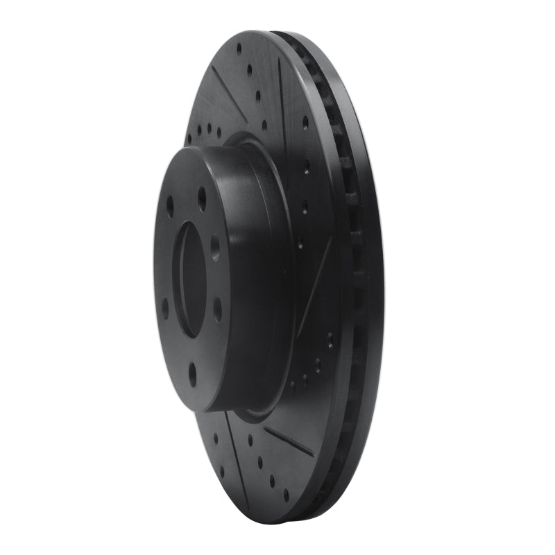 R1 Concepts R1 13-25 Cadillac CT4 Front Right Drilled & Slotted Black Brake Rotor