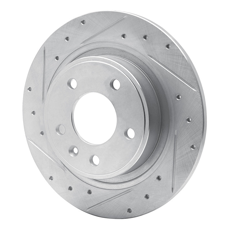 R1 Concepts R1 11-19 Buick CASCADA Rear Left Drilled & Slotted Silver Brake Rotor
