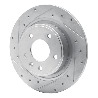 R1 Concepts R1 11-19 Buick CASCADA Rear Left Drilled & Slotted Silver Brake Rotor
