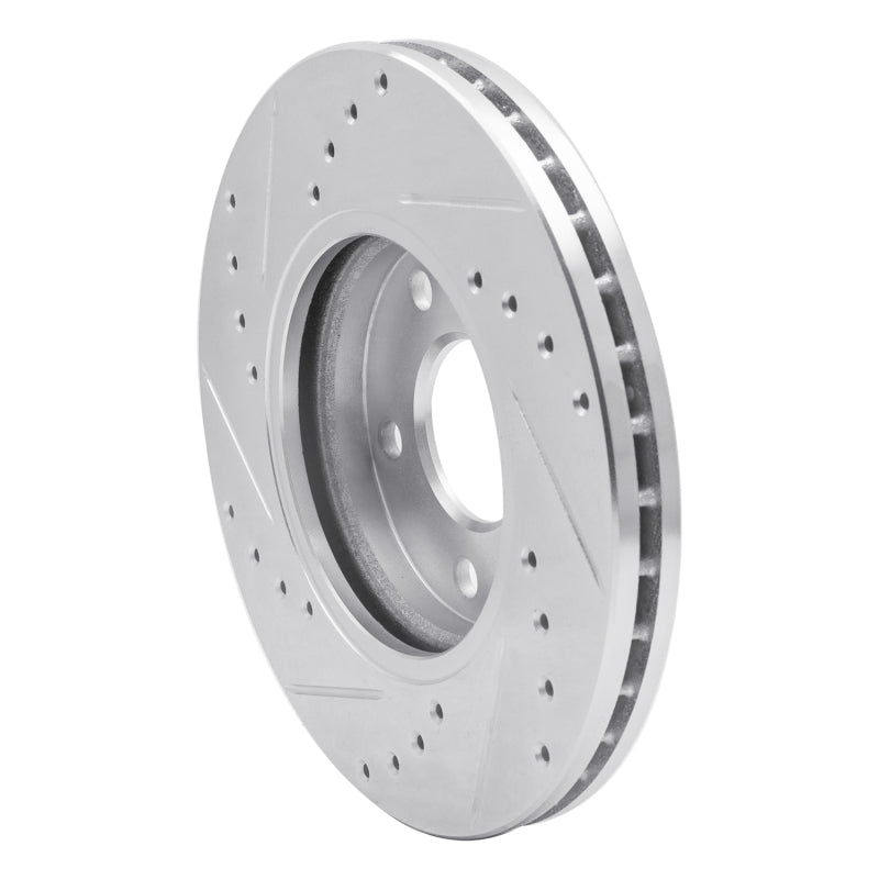 R1 Concepts R1 04-08 Chevrolet Malibu Front Right Drilled & Slotted Silver Brake Rotor
