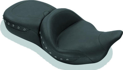 Mustang Motorcycle Mustang 08-21 Harley Electra Glide,Rd Glide,Rd King,Str Glide Super Tour 1PC Seat Blk Pearls - Black
