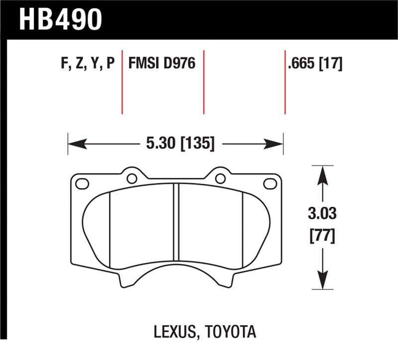 Hawk Performance Hawk 10 Lexus GX460 / 03-09 Lexus GX470 / 04-10 4Runner 4.0L/4.7L / 07-10 FJ Cruiser 4.0L / 03-07 Se