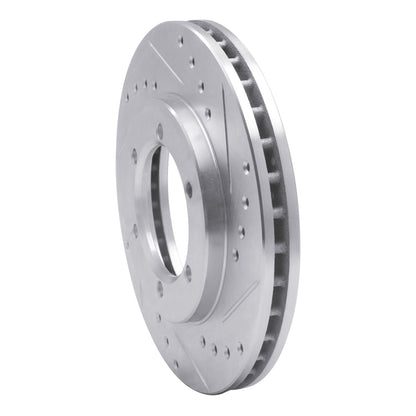 R1 Concepts R1 98-15 Nissan NP300 (Mexico) Front Right Drilled & Slotted Silver Brake Rotor