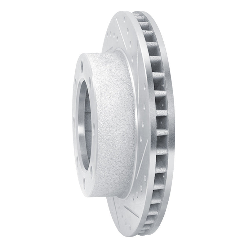 R1 Concepts R1 76-79 Ford F-250 4WD (Excl Super Duty) Front Right Drilled & Slotted Silver Brake Rotor