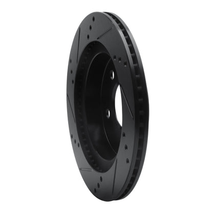 R1 Concepts R1 93-97 Chevrolet Camaro Rear Right Drilled & Slotted Black Brake Rotor