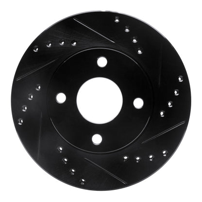 R1 Concepts R1 00-15 Ford Ikon (Mexico / Made In India) Front Right Drilled & Slotted Black Brake Rotor