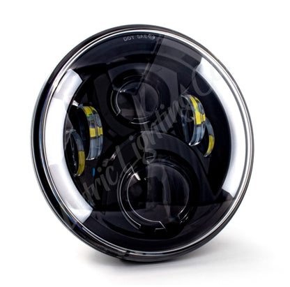 Letric Lighting 7in Integrated W/Switchbacks Turn Signal Black