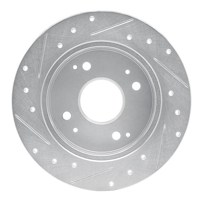 R1 Concepts R1 92-97 Acura CL Rear Right Drilled & Slotted Silver Brake Rotor