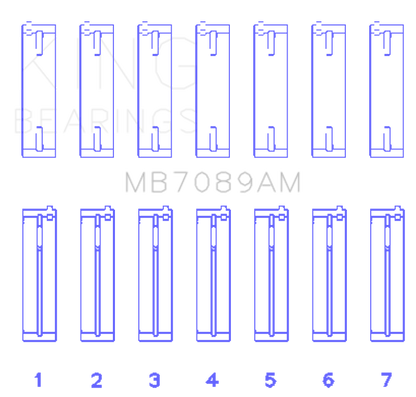 King Engine Bearings Audi / VW ABV/AES/AUE (Size +0.25mm) Main Bearing Set