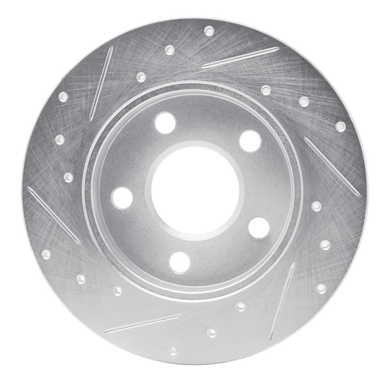 R1 Concepts R1 04-16 Buick ALLURE Rear Right Drilled & Slotted Silver Brake Rotor