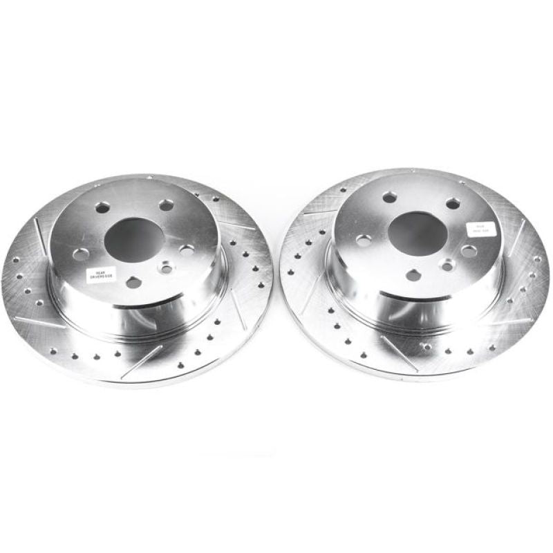 PowerStop Power Stop 00-04 Toyota Avalon Rear Evolution Drilled & Slotted Rotors - Pair