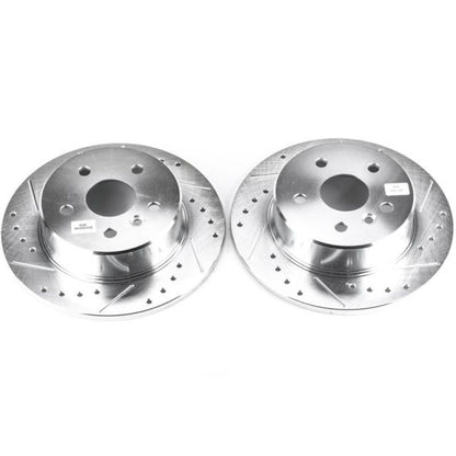 PowerStop Power Stop 00-04 Toyota Avalon Rear Evolution Drilled & Slotted Rotors - Pair